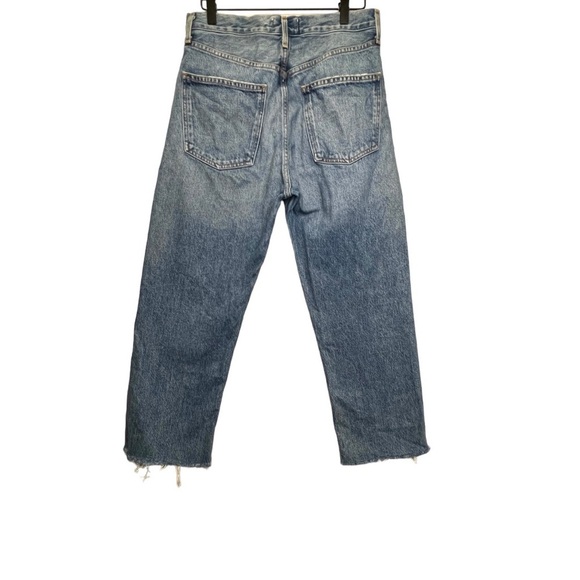 Agolde | Raw Hem Cropped Straight Leg Distressed Jeans Sz 26 - Picture 4 of 8